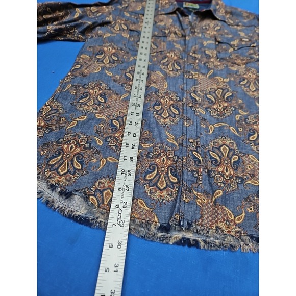 2OH Threads Paisley Western Shirt Old Hippies Snap Blouse 2 OH Large - Picture 12 of 12